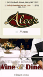 Mobile Screenshot of aleesrestaurant.com