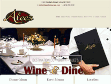 Tablet Screenshot of aleesrestaurant.com